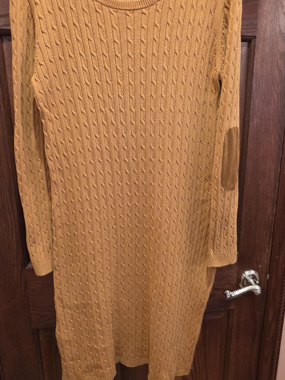 Hope & Henry Women's Organic Cotton Cable Knit Sweater Dress Size 10